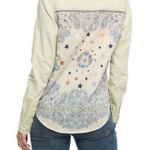 NWT Free People Bandana Bandit Buttondown - Picture 1 of 5